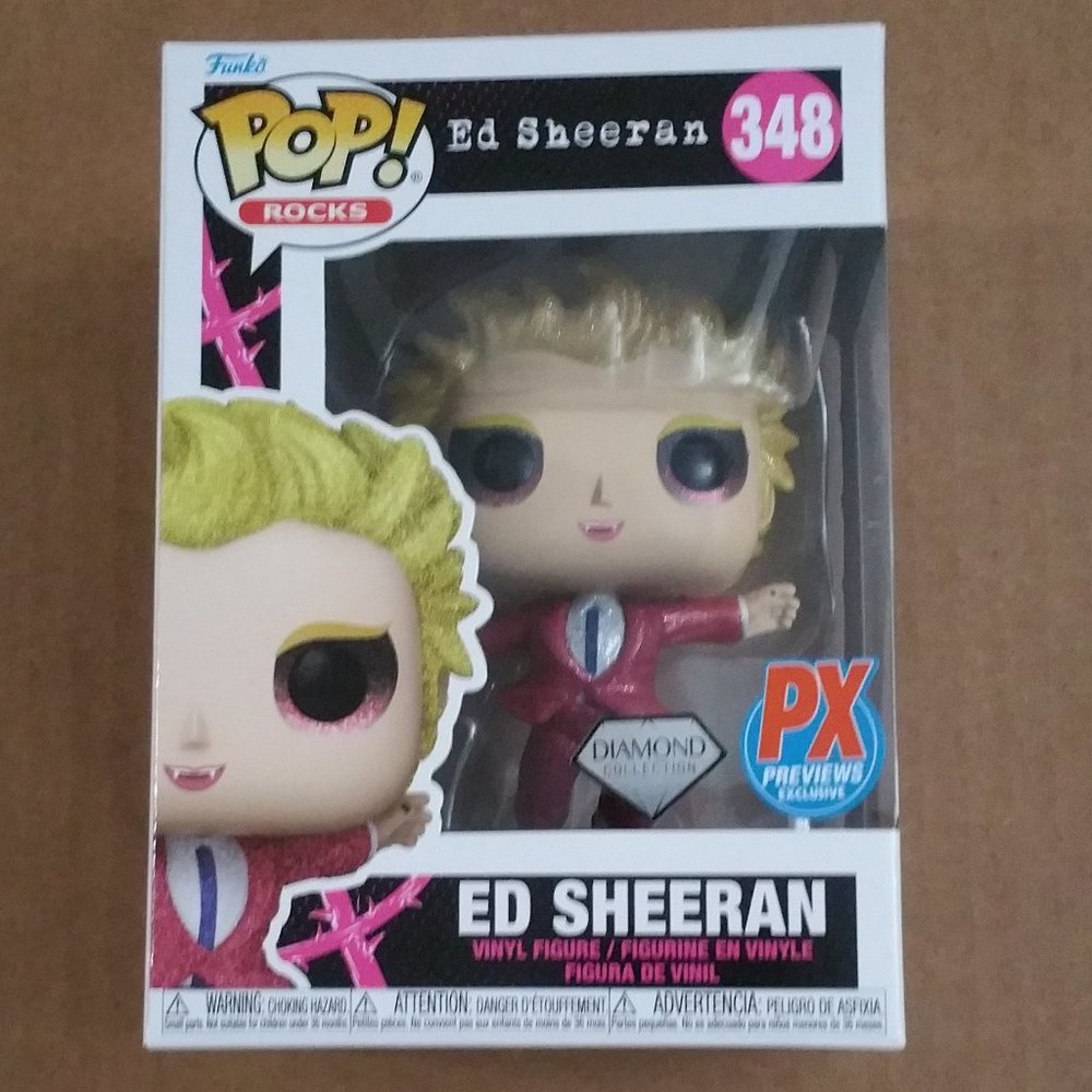 Funko Pop Rocks PX Exclusive Diamond Ed Sheeran Vampire Glitter Vinyl Figure
